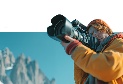 Professional using technology